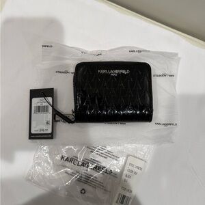 Karl Lagerfeld Shiny Black Card Wallet
